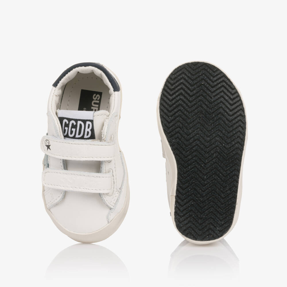 Golden Goose-White Star Print Leather Pre-Walker Trainers | Childrensalon Outlet