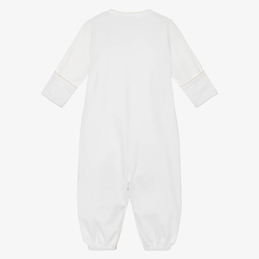Kissy Kissy-White Teddy Bear Time Pima Cotton Converter Gown | Childrensalon Outlet