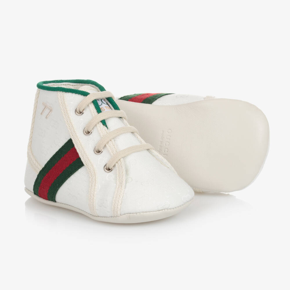 Gucci-White Tennis 1977 Baby Trainers | Childrensalon Outlet