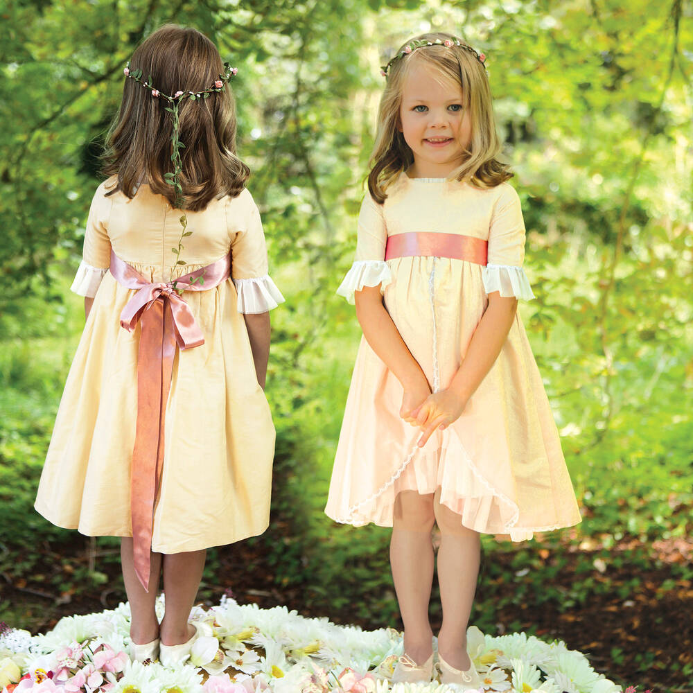 Girls Silk Blend Tulle Dress Childrensalon Outlet