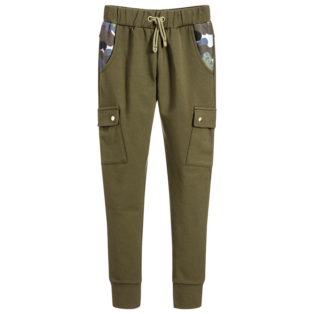 Wójcik - Girls Khaki Joggers | Childrensalon