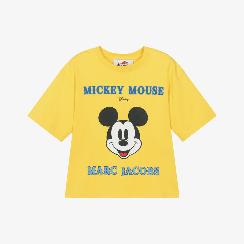 MARC JACOBS-Yellow Cotton Mickey Mouse T-Shirt | Childrensalon Outlet