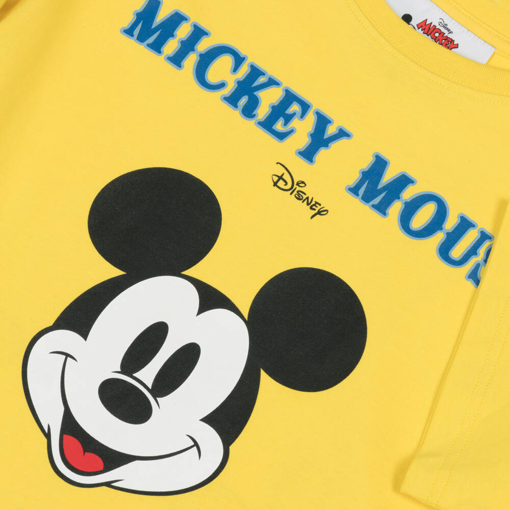 MARC JACOBS-Yellow Cotton Mickey Mouse T-Shirt | Childrensalon Outlet