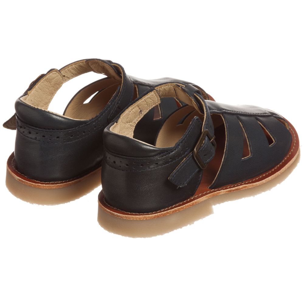 Young Soles-Blue 'Frankie' Leather Sandals | Childrensalon Outlet