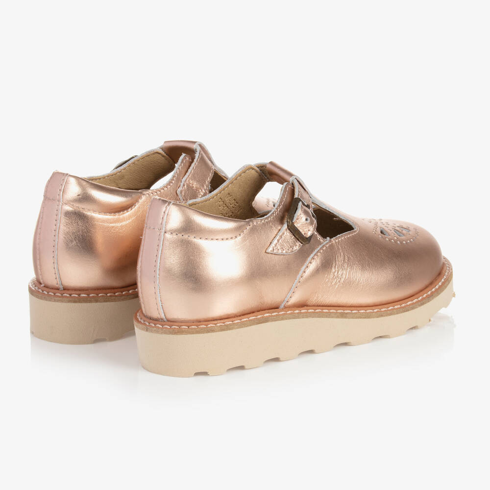 Young Soles-Золотисто-розовые кожаные туфли для девочек | Childrensalon Outlet