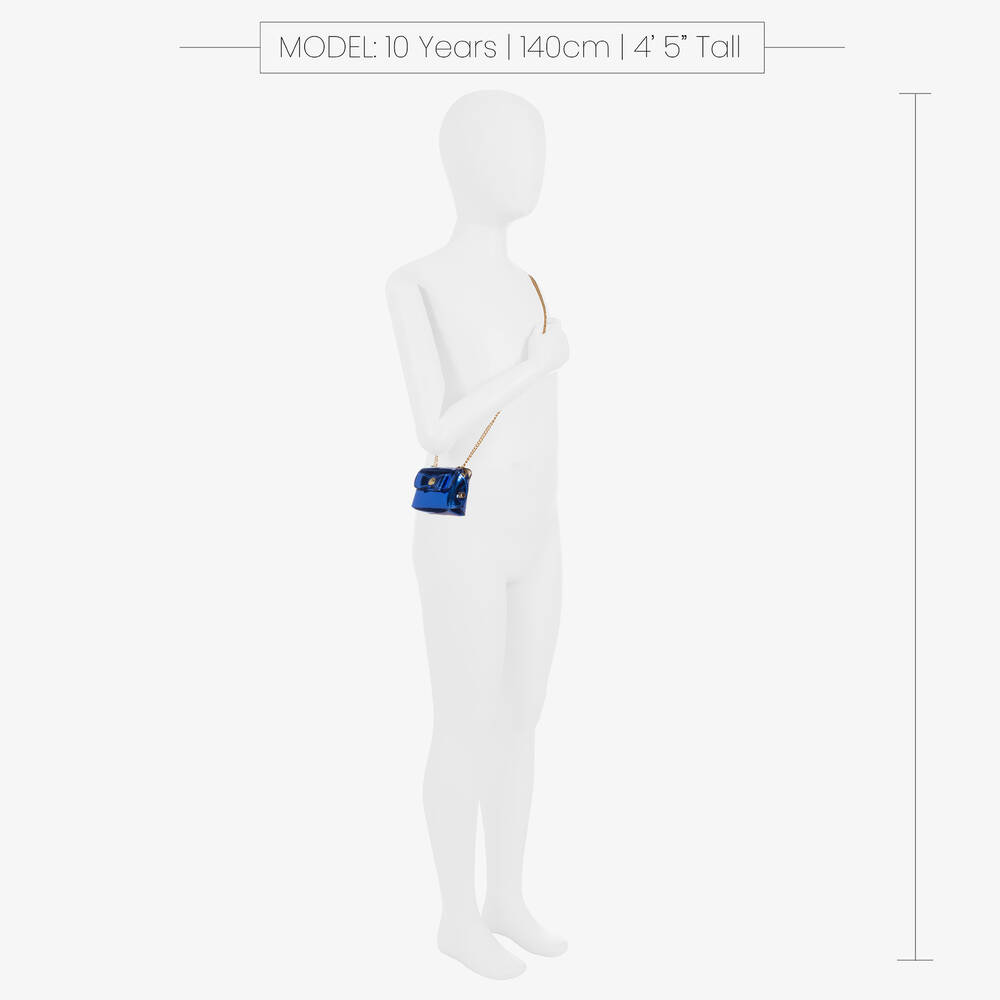 Zaccone - Girls Blue Mini Shoulder Bag (8cm) | Childrensalon