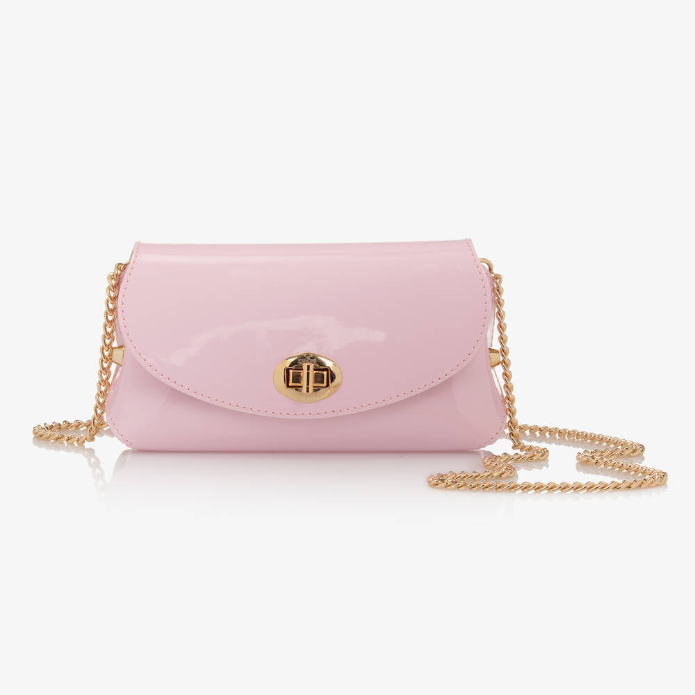 Zaccone-Girls Pink Patent Leather Bag (18cm) | Childrensalon Outlet