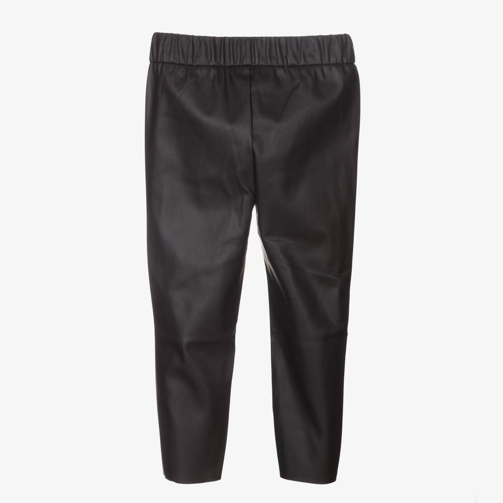 Zadig&Voltaire-Black Faux Leather Trousers  | Childrensalon Outlet