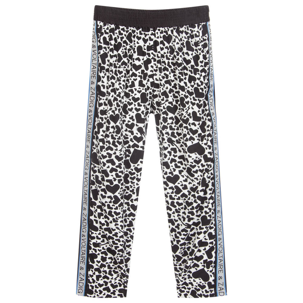 Zadig&Voltaire-Black & White Viscose Trousers | Childrensalon Outlet