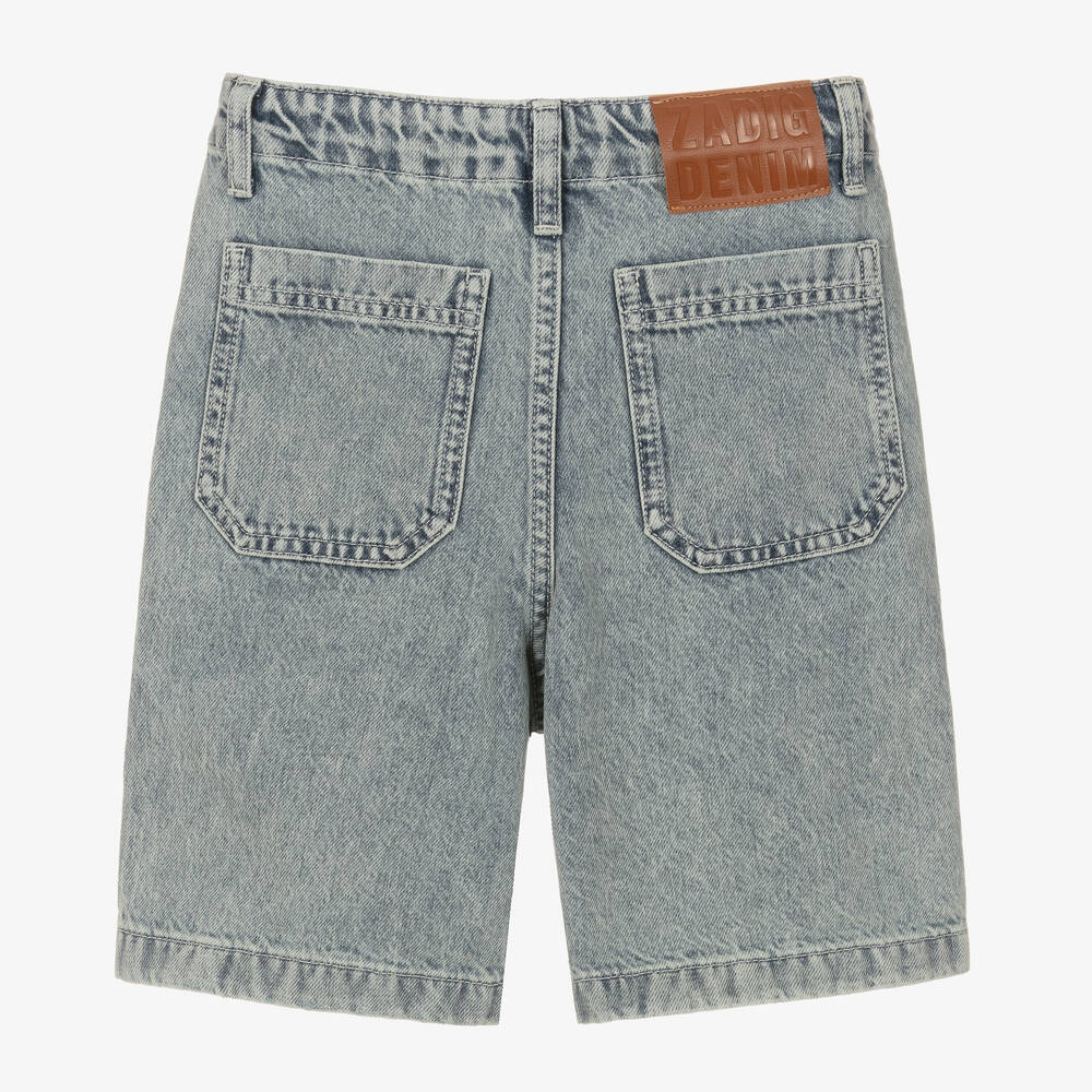 Zadig&Voltaire-Blue Faded Denim Shorts | Childrensalon Outlet