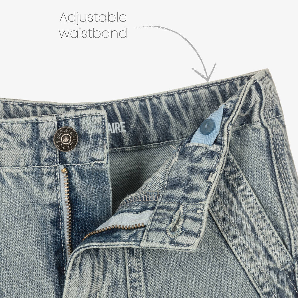 Zadig&Voltaire-Blue Faded Denim Shorts | Childrensalon Outlet