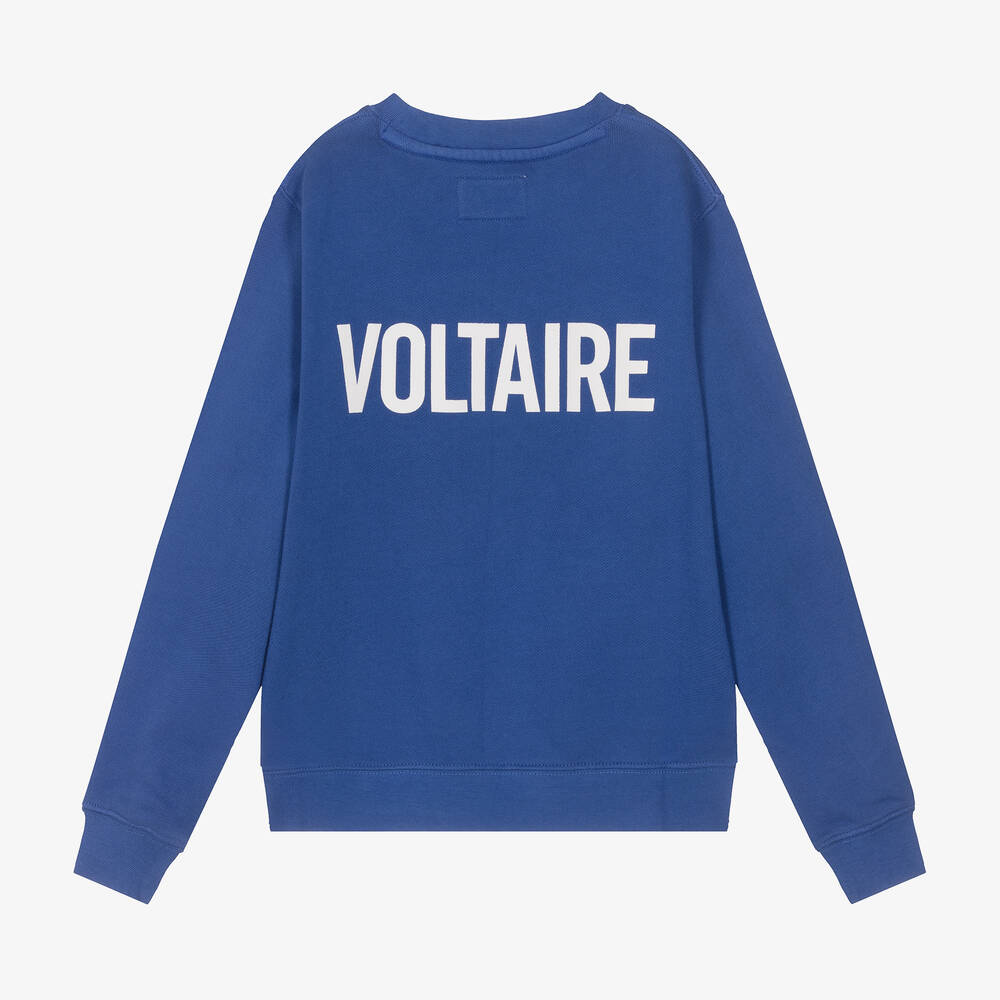 Zadig&Voltaire-Blue Graphic Cotton Sweatshirt | Childrensalon Outlet