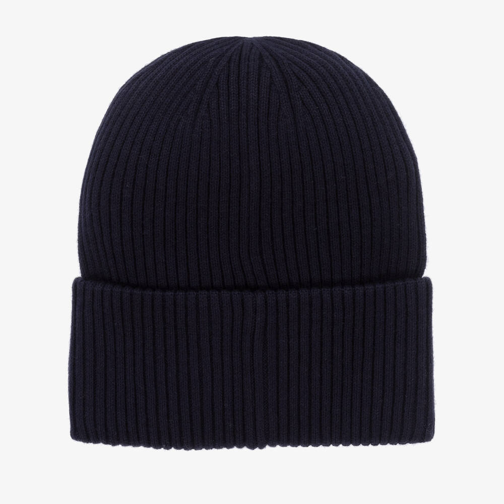 Zadig&Voltaire-قبعة مزيج قطن وكشمير محبوك لون كحلي للأولاد | Childrensalon Outlet