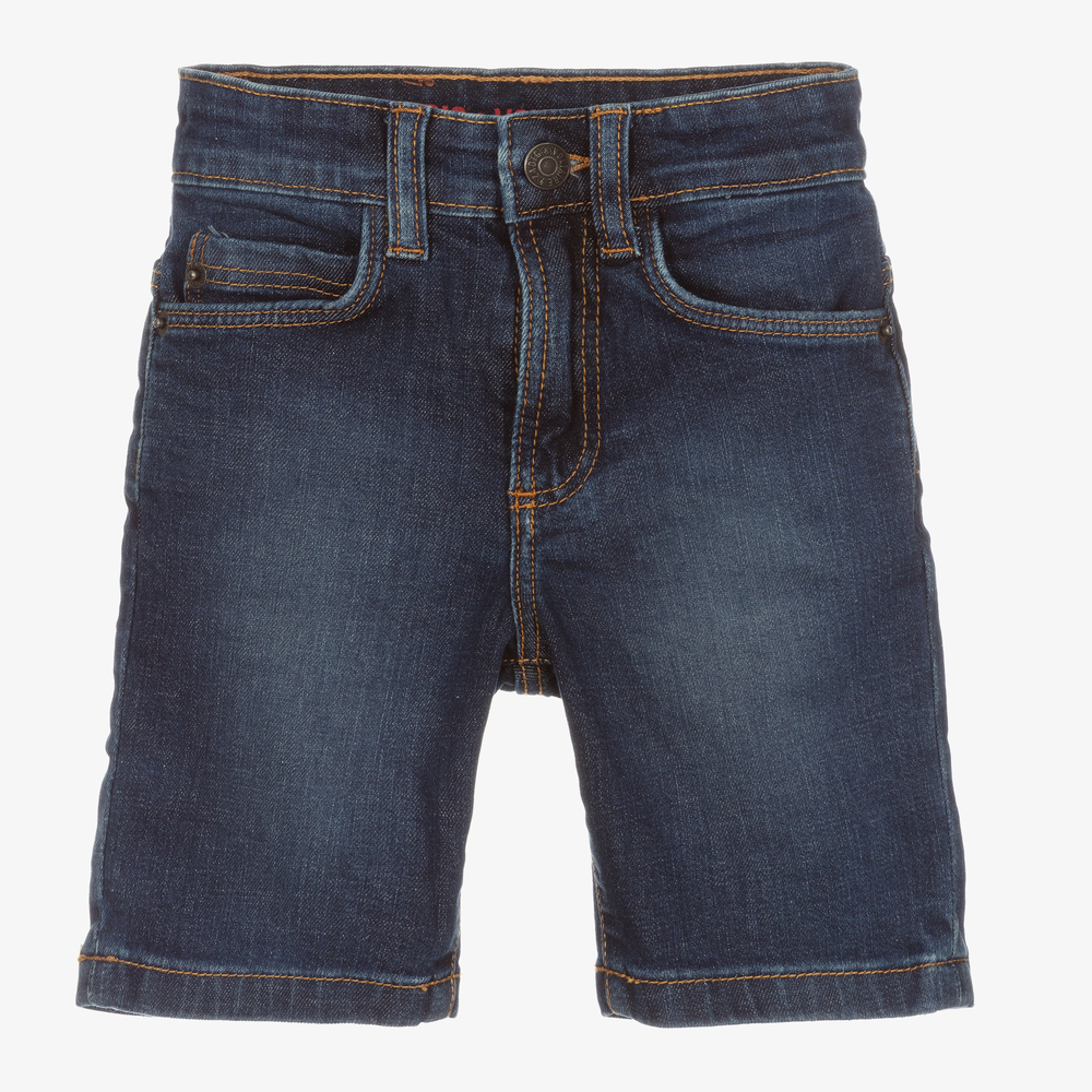Zadig&Voltaire - Boys Blue Cotton Denim Shorts | Childrensalon