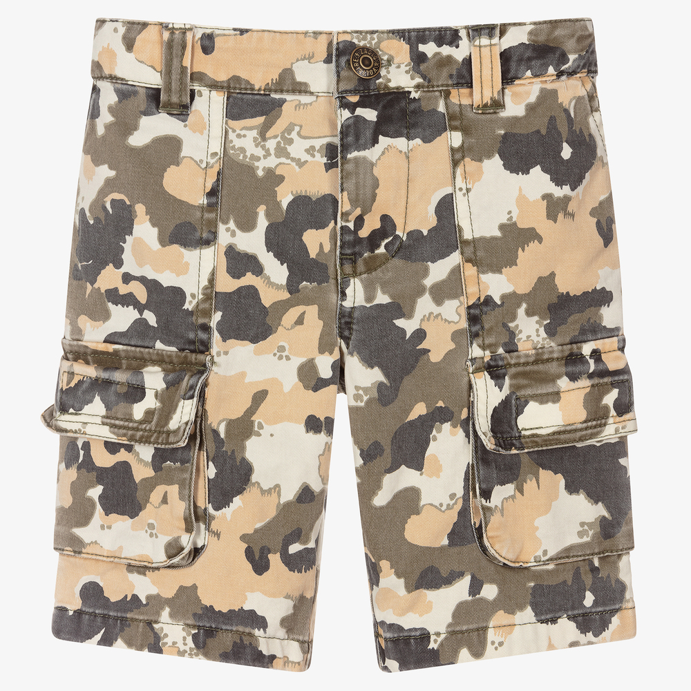 Zadig&Voltaire-Boys Green Camo Shorts | Childrensalon Outlet