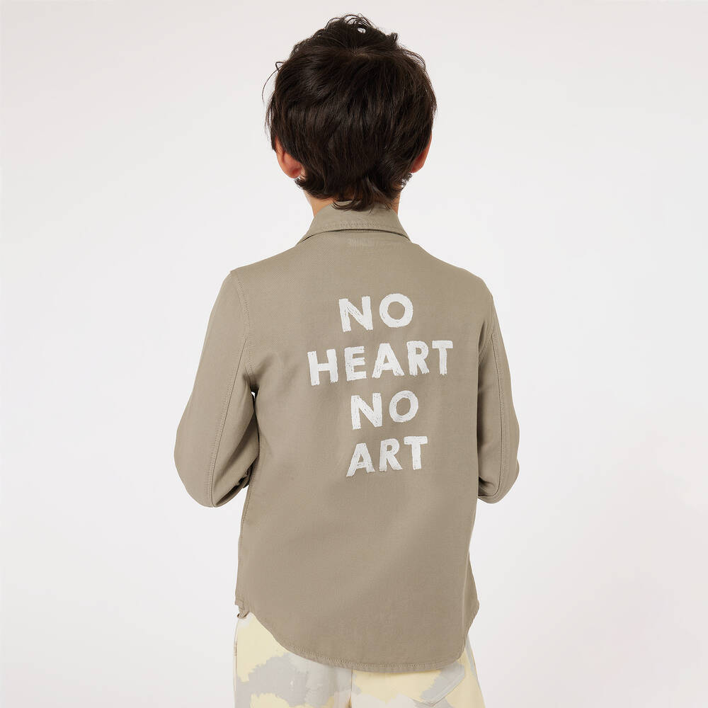 Zadig&Voltaire-Boys Green Cotton Utility Shirt | Childrensalon Outlet