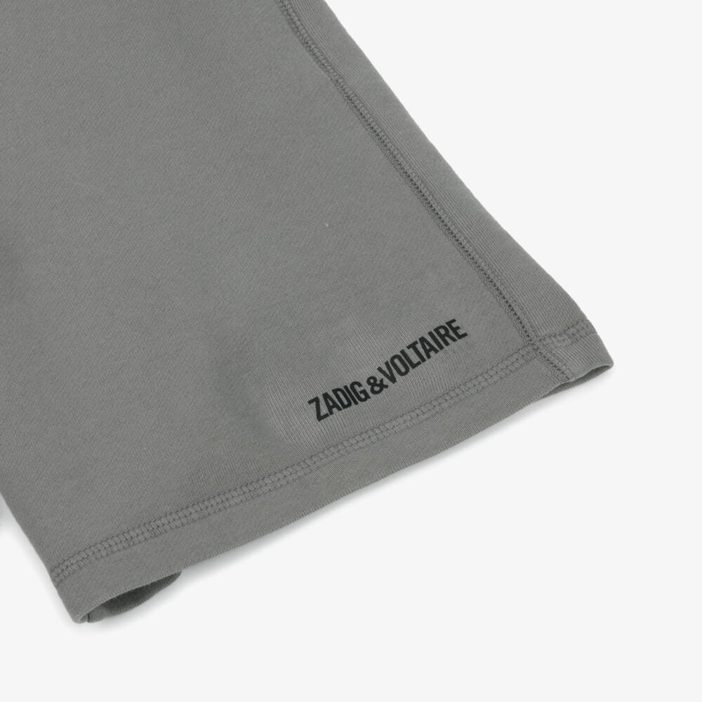 Zadig&Voltaire-Серые хлопковые вязаные шорты для мальчиков | Childrensalon Outlet
