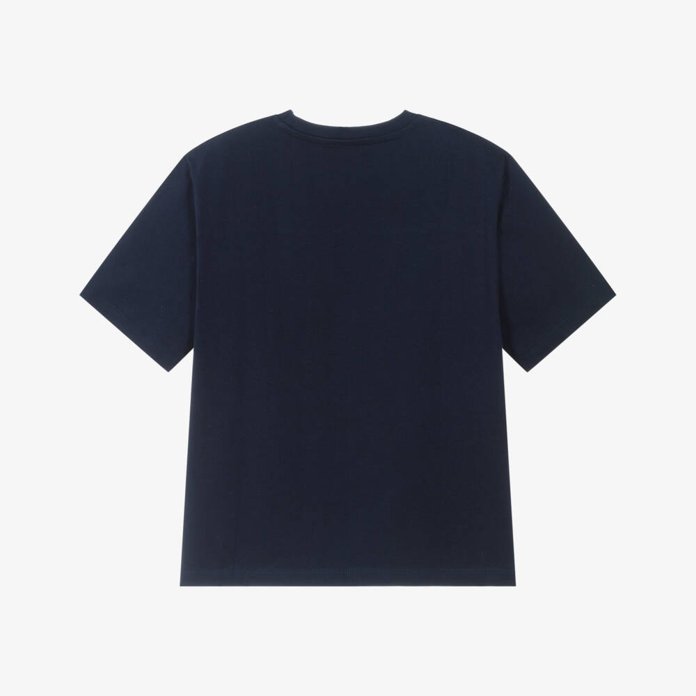 Zadig&Voltaire-Boys Navy Cotton Varsity Tee | Childrensalon Outlet