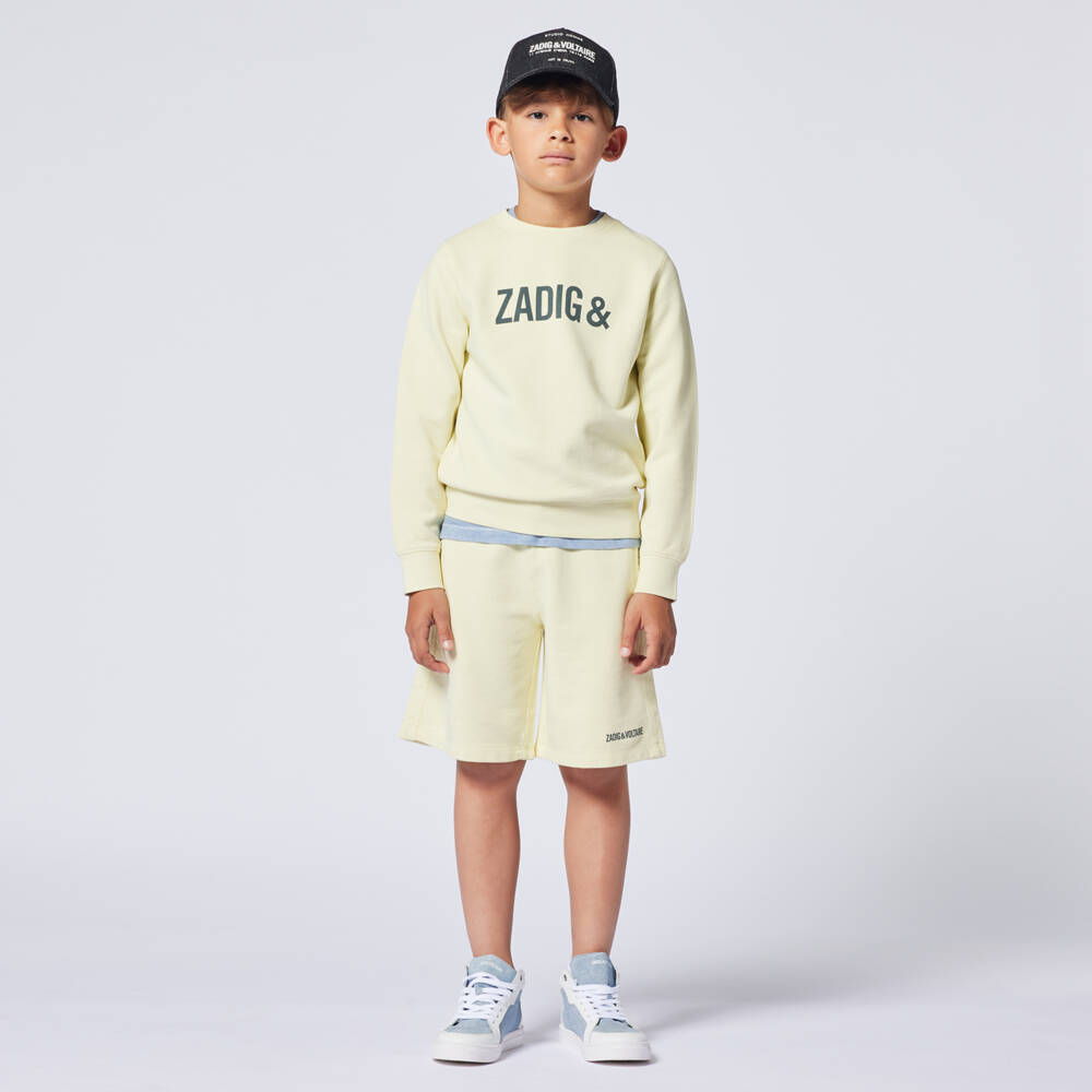 Zadig&Voltaire-Boys Sunshine Cotton Knit Shorts | Childrensalon Outlet