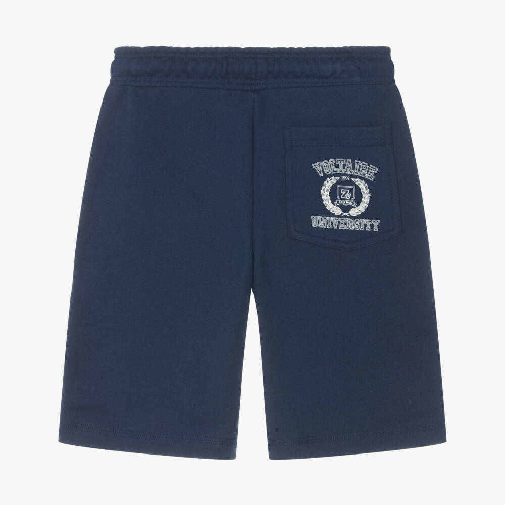 Zadig&Voltaire-Boys Varsity Navy Cotton Shorts | Childrensalon Outlet