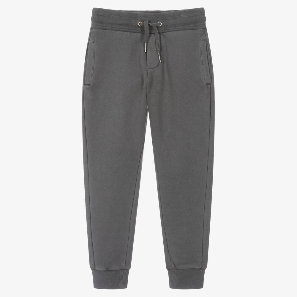 Zadig Voltaire Boys Washed Grey Cotton Joggers Childrensalon