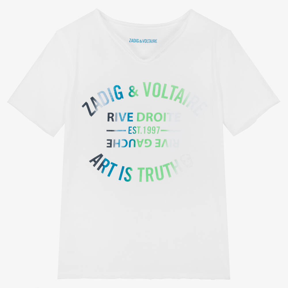Zadig&Voltaire - Weißes Baumwoll-T-Shirt für Jungen | Childrensalon