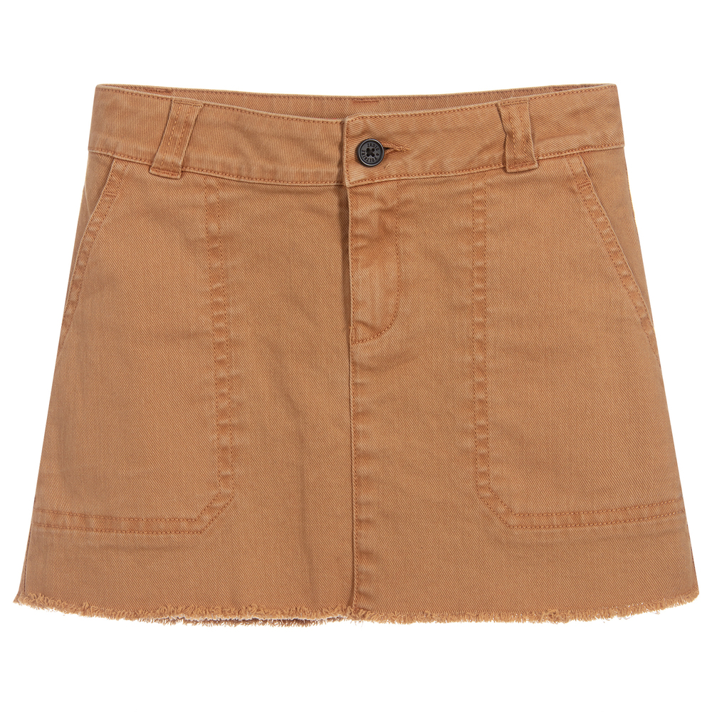 Zadig&Voltaire-Brown Cotton Skirt | Childrensalon Outlet