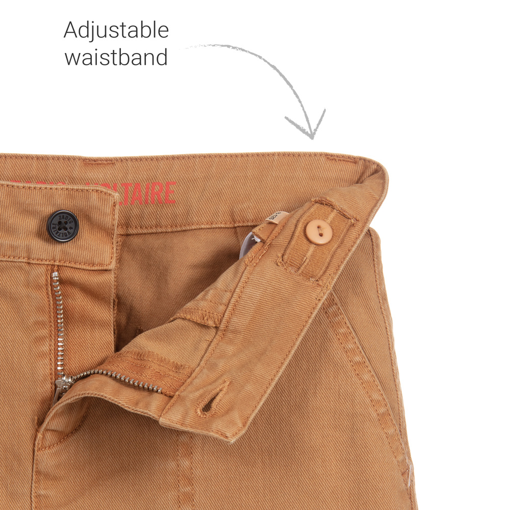 Zadig&Voltaire-Brown Cotton Skirt | Childrensalon Outlet