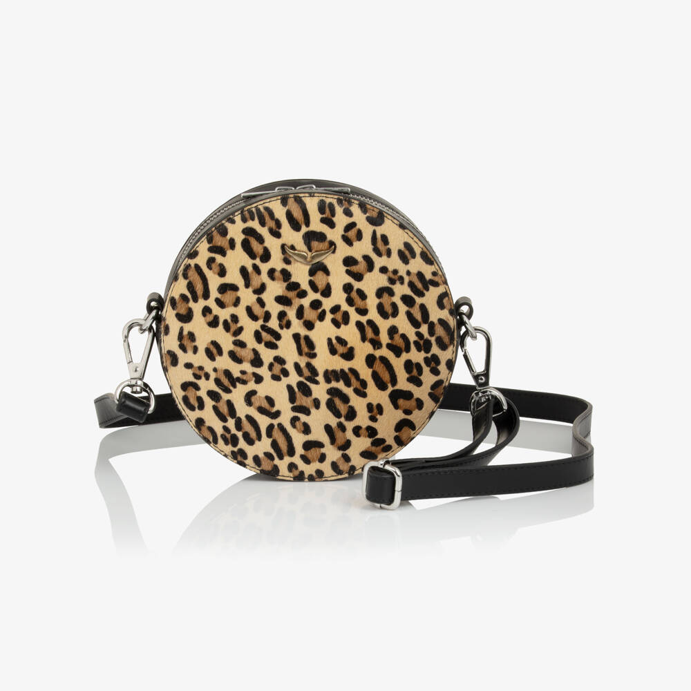 Zadig&Voltaire-Girls Beige & Black Leopard Print Leather Bag (15cm) | Childrensalon Outlet