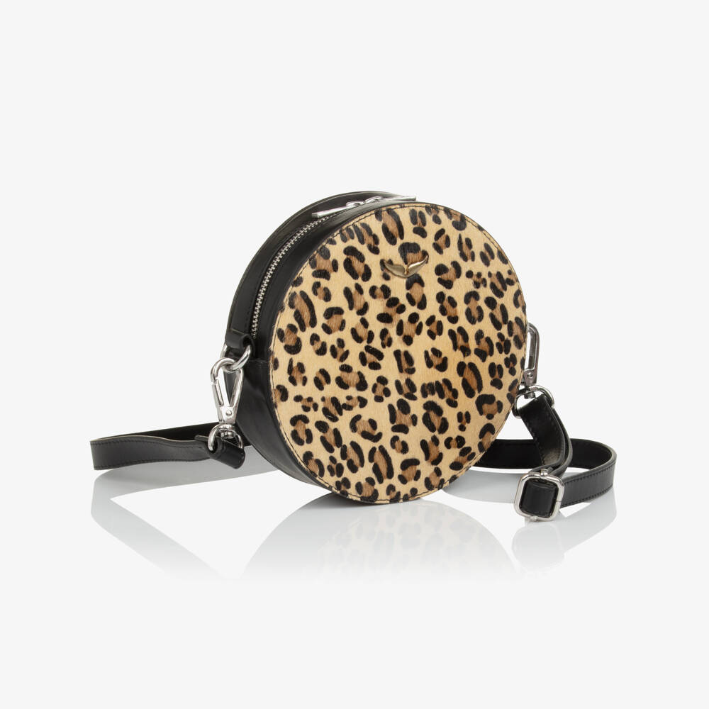 Zadig&Voltaire-Girls Beige & Black Leopard Print Leather Bag (15cm) | Childrensalon Outlet
