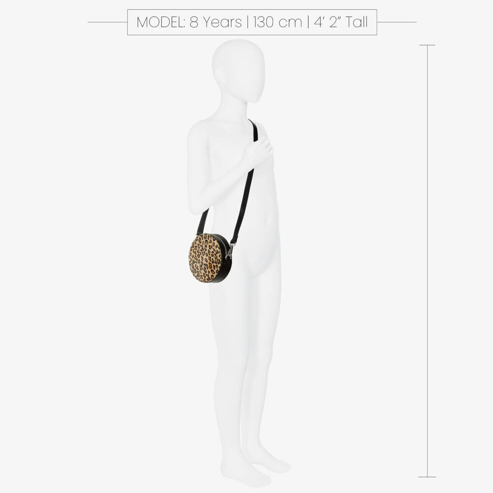 Zadig&Voltaire-Girls Beige & Black Leopard Print Leather Bag (15cm) | Childrensalon Outlet