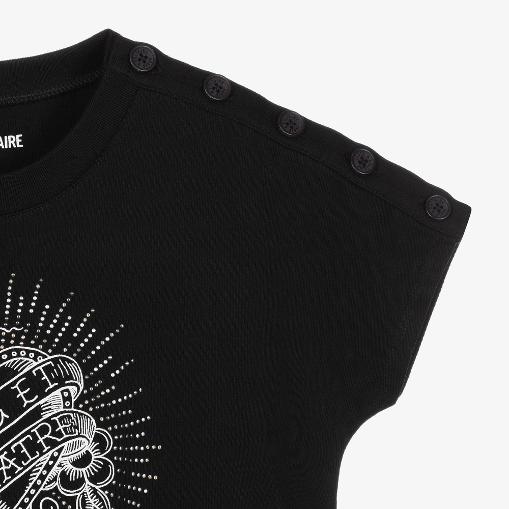 Zadig&Voltaire-Girls Black Cotton Playsuit | Childrensalon Outlet