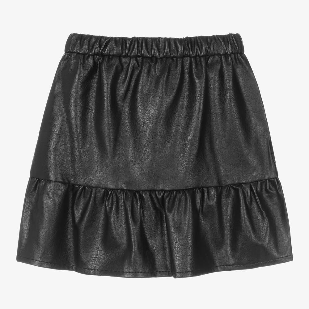 Zadig&Voltaire-Girls Black Faux Leather Skirt | Childrensalon Outlet