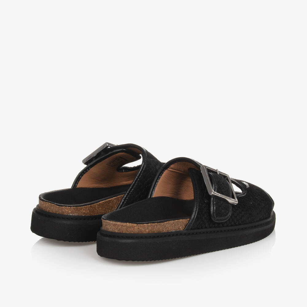 Zadig&Voltaire-Girls Black Leather Buckle Sandals | Childrensalon Outlet