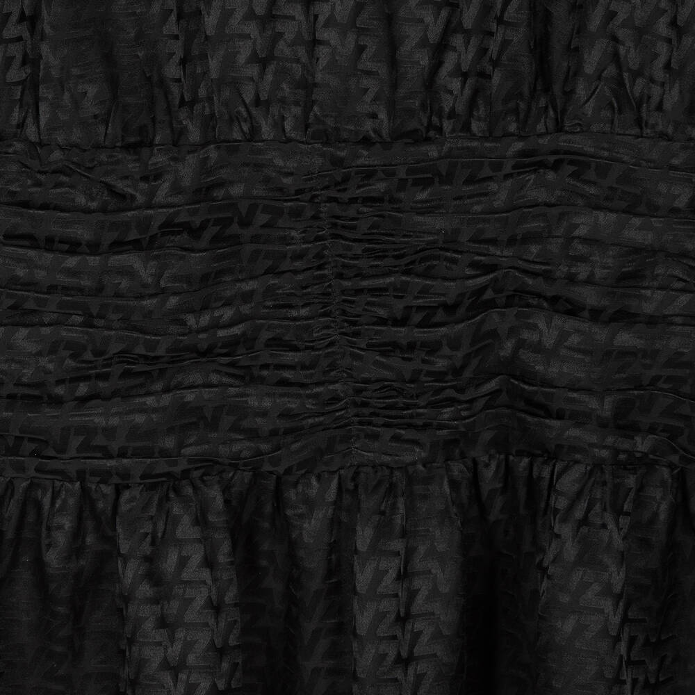 Zadig&Voltaire-Girls Black Monogram Dress | Childrensalon Outlet