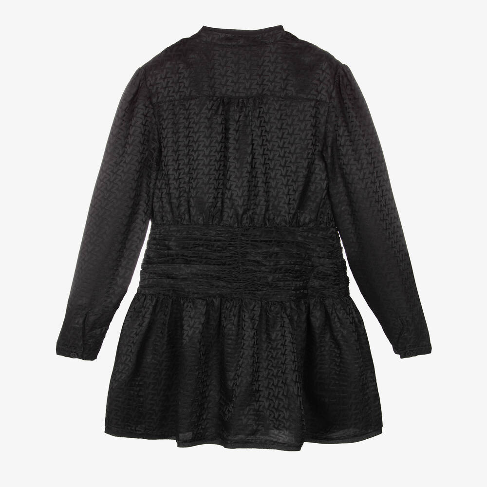 Zadig&Voltaire-Girls Black Monogram Dress | Childrensalon Outlet