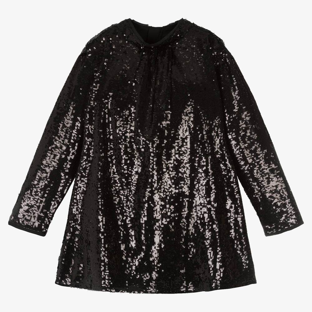 Zadig&Voltaire - Girls Black Sequin Dress | Childrensalon