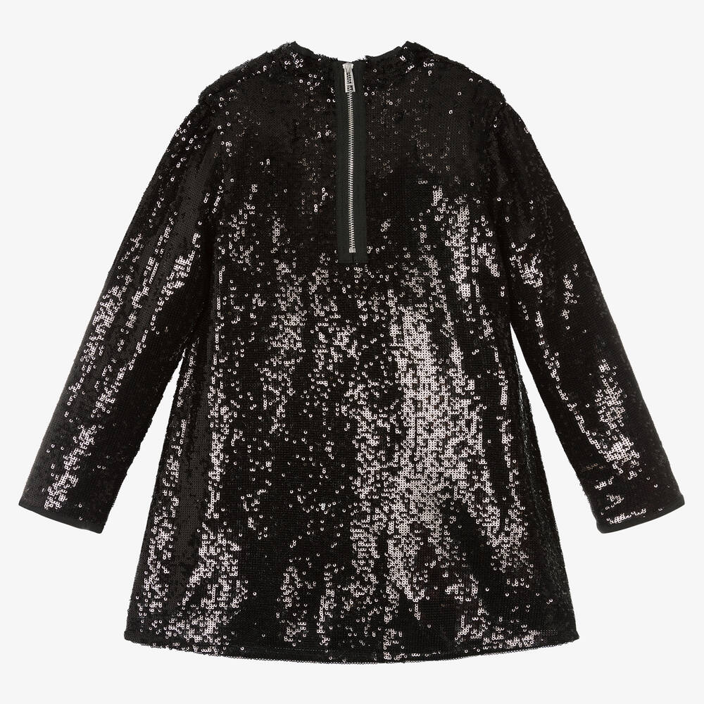 Zadig&Voltaire-Girls Black Sequin Dress | Childrensalon Outlet