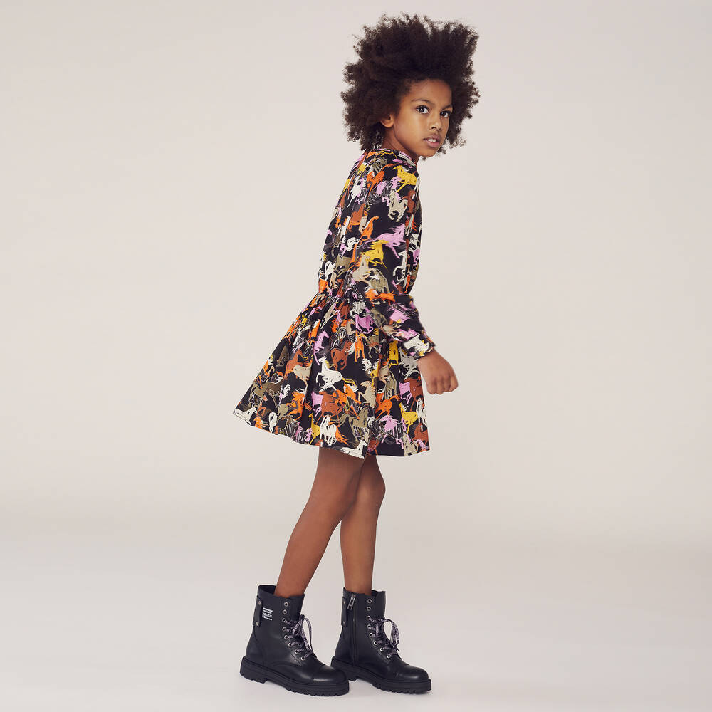 Zadig Voltaire Robe noire en viscose Fille Childrensalon Outlet