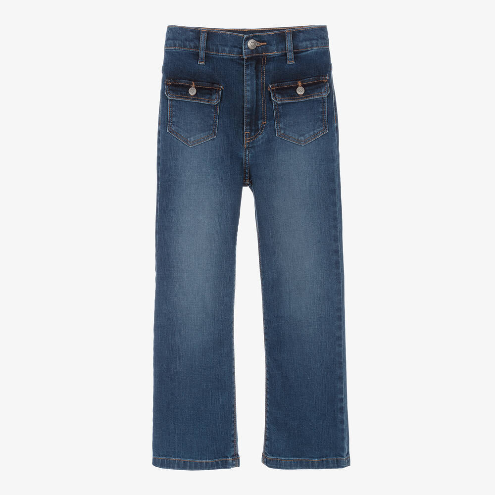 Zadig&Voltaire - Girls Blue Flared Denim Jeans | Childrensalon