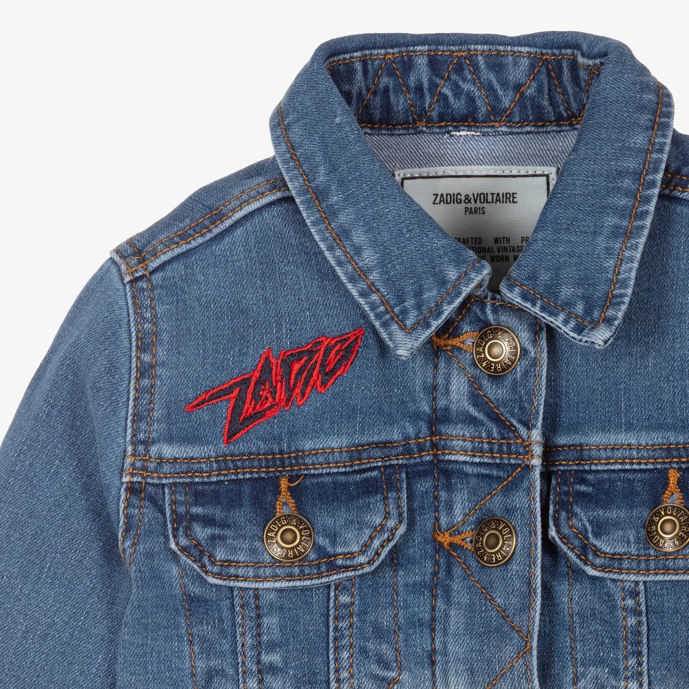 ZADIG & VOLTAIRE デニムジャケット 刺繍入り ZADIG & VOLTAIRE デニムジャケット 刺繍入り