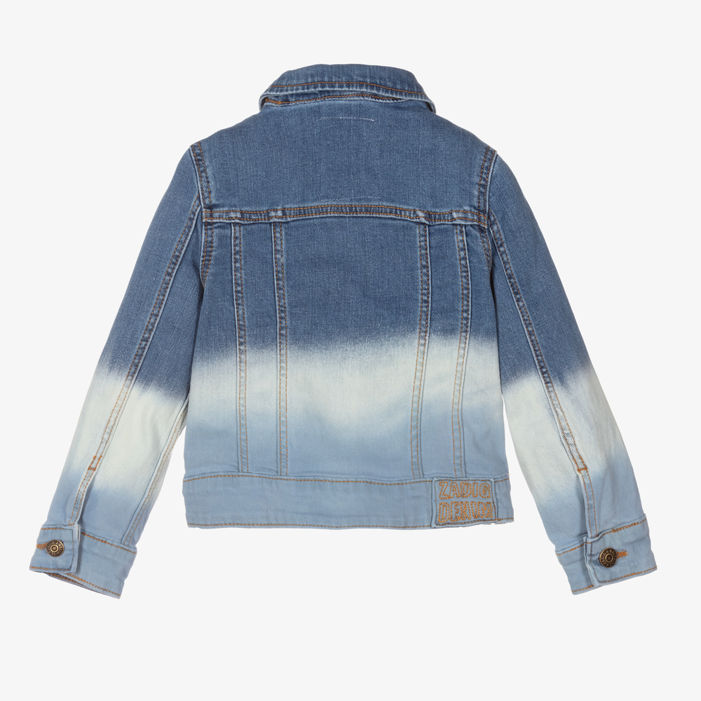 Zadig&Voltaire - Girls Blue Ombré Denim Jacket