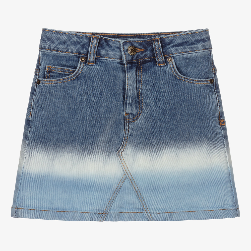 Zadig&Voltaire - Голубая джинсовая юбка с эффектом тай-дай для девочек | Childrensalon