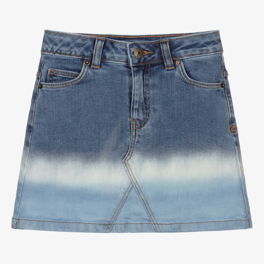 Zadig&Voltaire - Girls Blue Tie Dye Denim Skirt | Childrensalon