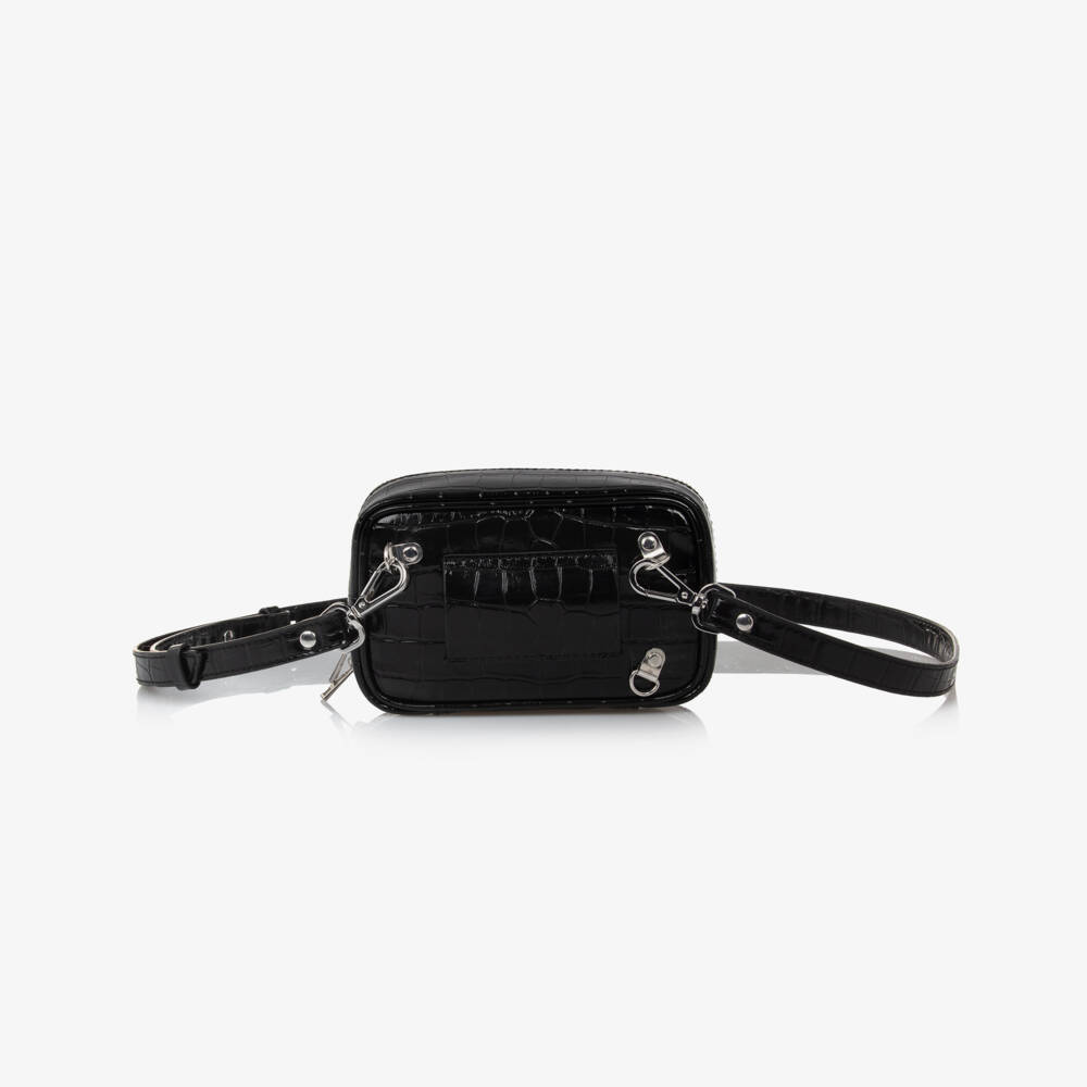 Zadig&Voltaire-Girls Chic Black Croc Style Bag | Childrensalon Outlet