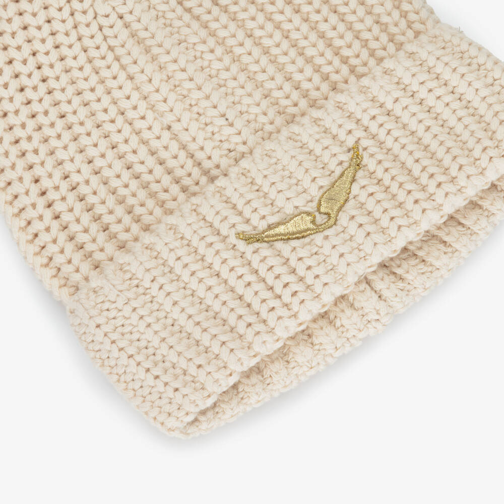 Zadig&Voltaire-Girls Creamy Cotton Emblem Beanie | Childrensalon Outlet