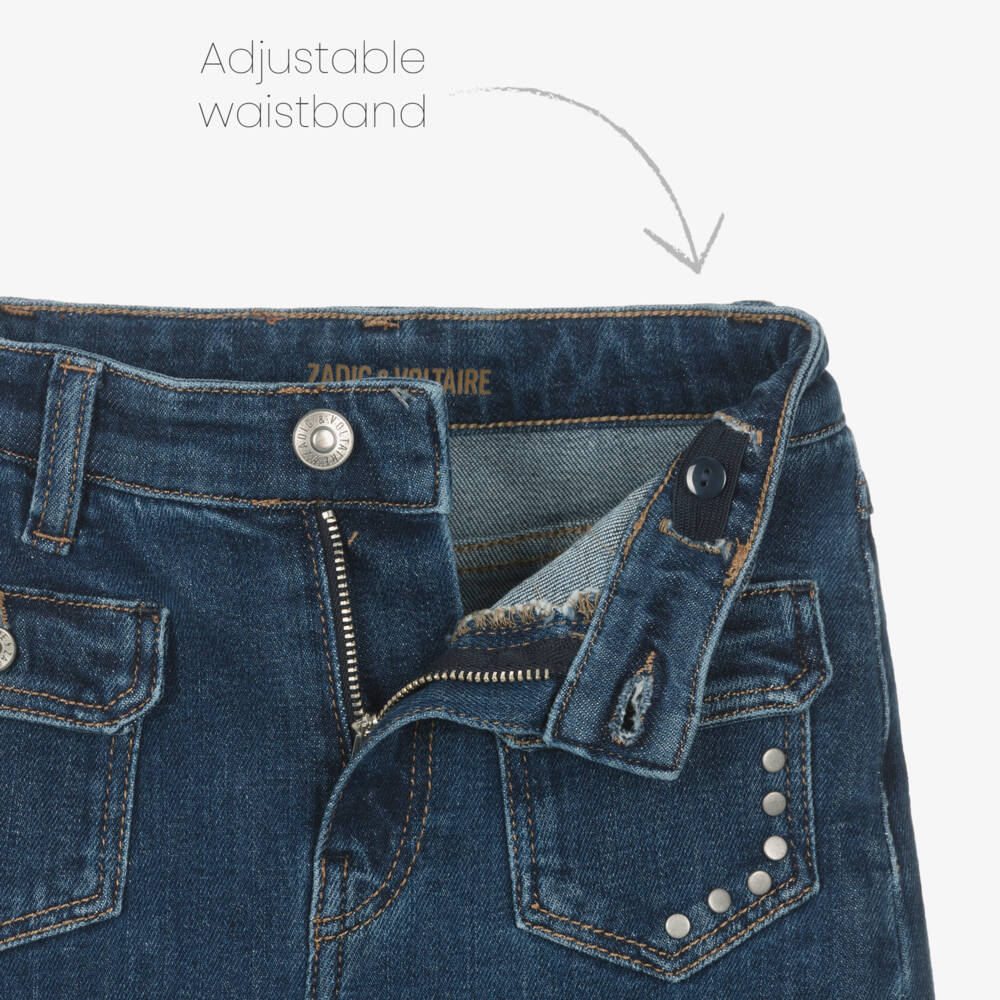Zadig&Voltaire-Girls Denim High-Rise Jeans | Childrensalon Outlet