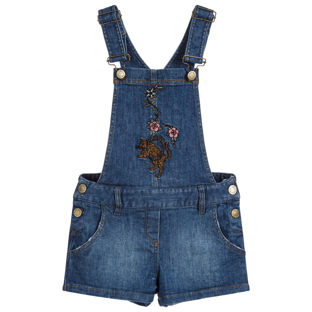 Zadig&Voltaire - Girls Denim Shorts Dungarees | Childrensalon