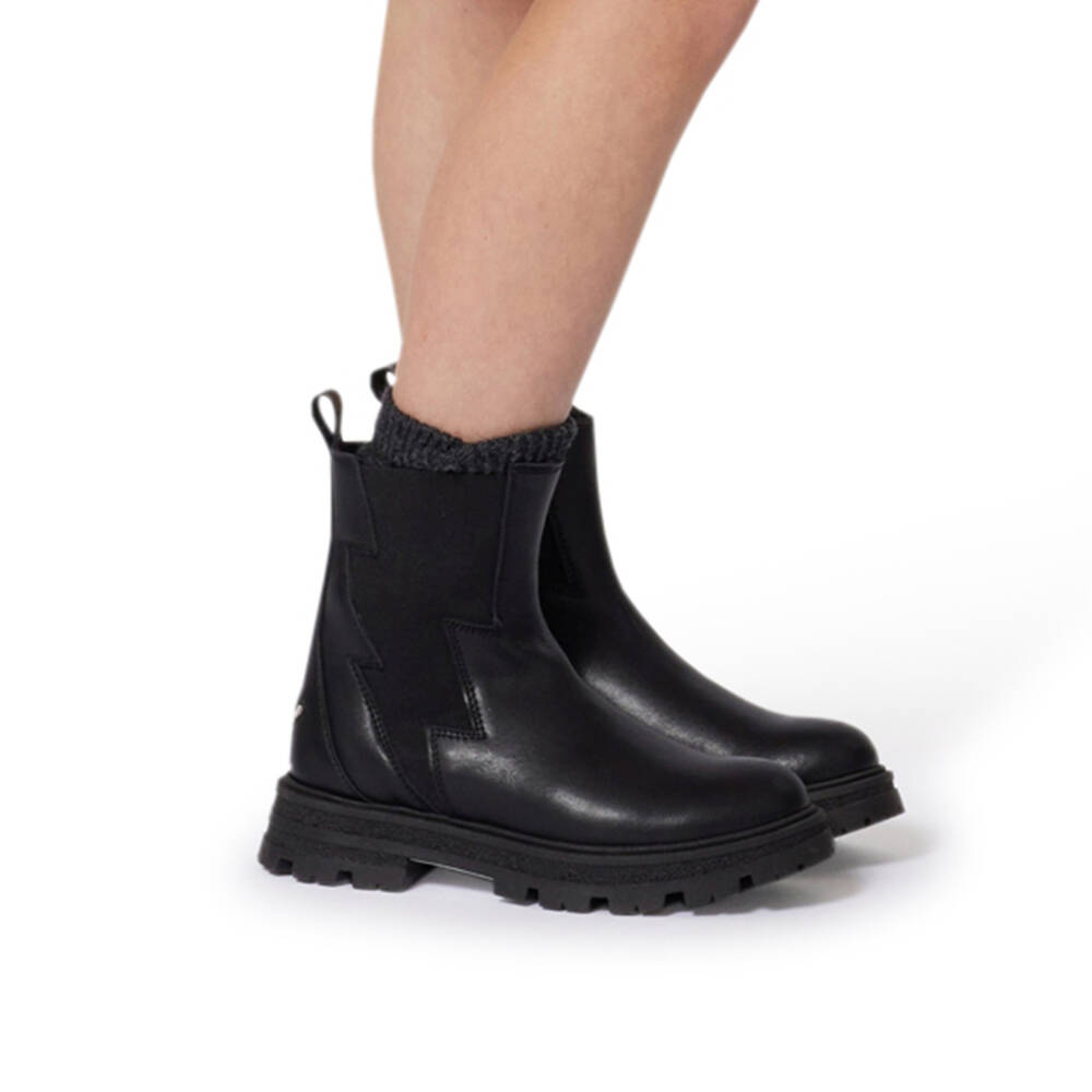 Zadig&Voltaire-Girls Ebony Leather Ankle Boots | Childrensalon Outlet