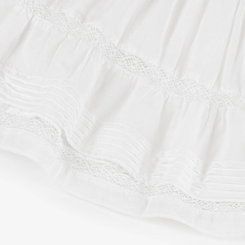 Zadig&Voltaire-Girls Elegant White Ruffle Skirt | Childrensalon Outlet